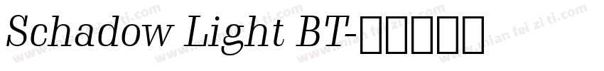 Schadow Light BT字体转换
